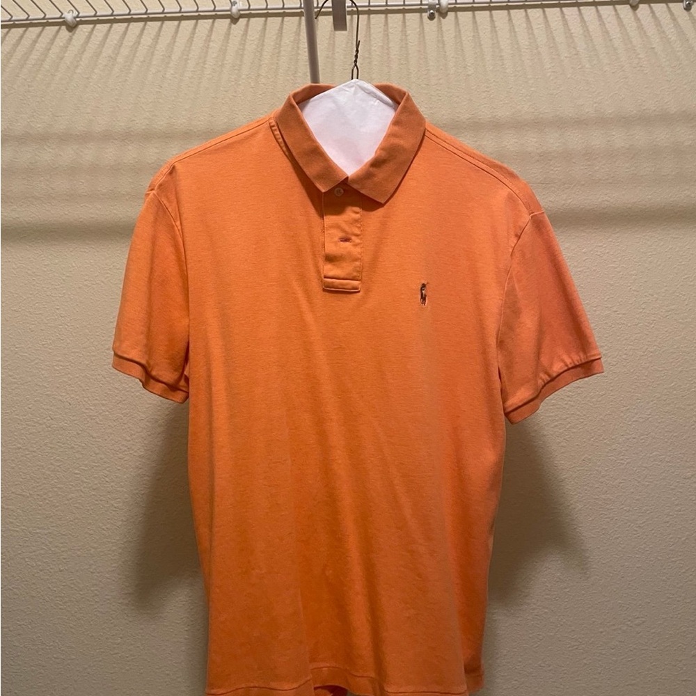 Polo by Ralph Lauren Men's Orange Polo Shirt